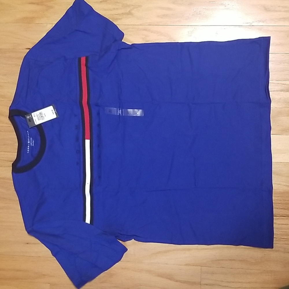 Tommy Hilfiger Men's Tino T-Shirt Colorblock Logo Flag Size XL - New w/tags